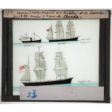Amérique du Nord. Marine à voile comparée de l'Angleterre et du Canada en 1899. Marine à vapeur du Canada.