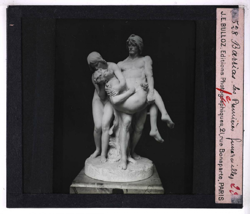 Le Palais des Beaux-Arts de la ville de Paris. Peintures et sculptures modernes. Barrias. Les premières funérailles.