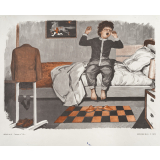 Tableaux de langage. Série IM 3 - n° 33c : Le lever. n° 34c : La toilette. 