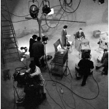 Enseignement audiovisuel : réalisation d'une émission scolaire. Le plateau de tournage.