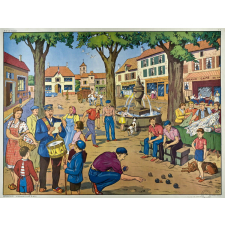 Tableau de vocabulaire. N°17- Le village. N°18- A la poste.