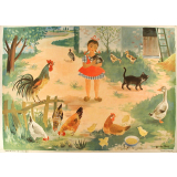 Tableau mural. Images de la vie. 108. La basse-cour (Série n°22).