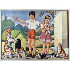 Tableau de vocabulaire : Série V3 : N°26- Chien et chat. N°27- Au zoo.