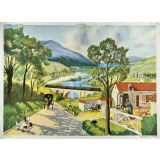 Tableau d'élocution : 1-la campagne. 2-le petit déjeuner.
