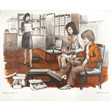 Tableaux de langage. Série IM 3 - n° 47b : la partie de boules. n° 48b : dans le magasin de chaussures. 