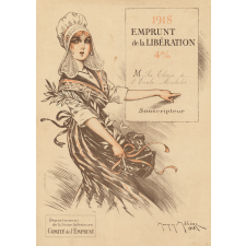 Emprunt de la Libération. 4%. 1918. Les Elèves de l'Ecole Michelet. Souscripteur. Département de la Seine-Inférieure. Comité de l'Emprunt.