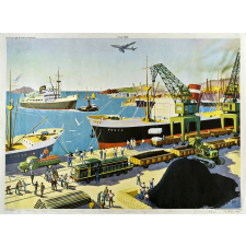 Tableau d'élocution : 23-le port. 24-le stade et la piscine.
