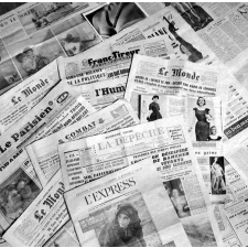 Méthode Freinet : l'apprentissage de l'imprimerie et la réalisation d'un journal scolaire. Des unes des principaux quotidiens en 1957.