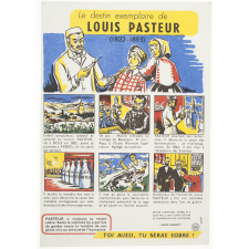 Buvard publicitaire : le destin exemplaire de Louis Pasteur (1822-1895)