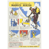 Buvard publicitaire. Le destin exemplaire de Maurice Herzog. 