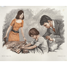 Tableaux de langage. Série IM 3 - n° 43b : La visite du médecin. n° 44b : Glissades sur le verglas.