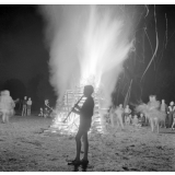 Colonie sanitaire de Montboissier : feu de camp