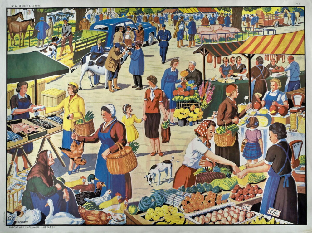 Tableau de vocabulaire : Série V3 : N°24- Le marché, la foire. N°25- Les sports