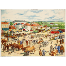 Tableau de géographie. 63-la manufacture de textile. 64-la foire de gros bétail.