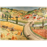 Tableau mural. Images de la vie. 19. La moisson (Série n°5).