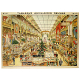 Tableaux auxiliaires Delmas pour l'enseignement pratique des langues vivantes par l'image. Série III : N°16- Un Grand Magasin.