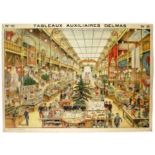 Tableaux auxiliaires Delmas pour l'enseignement pratique des langues vivantes par l'image. Série III : N°16- Un Grand Magasin.