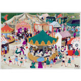 Tableau mural. Images de la vie. 16. La fête foraine (Série n°4).