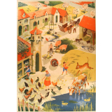 Tableau mural. Images de la vie. 1. La cour de ferme (Série n°1).