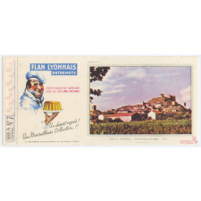 Buvard publicitaire. Le vieux château de La Garde. Flan Lyonnais Entremets. Série A N°7.