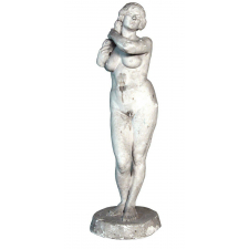 Femme nue debout se coiffant.