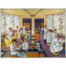 Tableau de vocabulaire. N°13- Chez le coiffeur. N°14- Chez le boulanger.