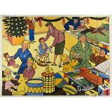 Tableau d'élocution. Dans un magasin de jouets. Le feu.