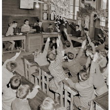 Coopératives scolaires : école du Pas-de-Calais, réunion de bureau