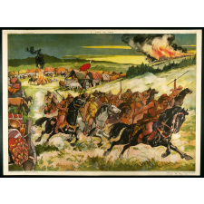 Tableaux muraux. Tableaux d'histoire C.E. : 5- Camp de Huns. 6- Clovis proclamé roi.