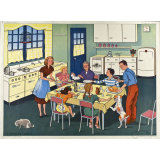 Tableau d'élocution. Le repas en famille. La maladie.