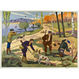 Tableau d'élocution. La chasse. La foire.
