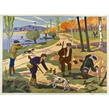 Tableau d'élocution. La chasse. La foire.
