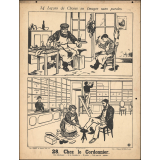 Tableaux muraux. 34 Leçons de Choses en Images sans paroles en tableaux muraux à raconter par les Petits. 27- La blanchisseuse. 28- Chez le cordonnier.