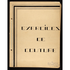 Cahier de couture. Exercices de couture. 