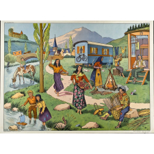 Tableau d'élocution. Les bohémiens. En vacances au bord de la mer.