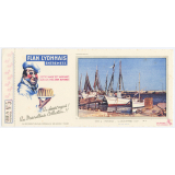 Buvard publicitaire. Les Salins d'Hyères - Le port. Flan Lyonnais Entremets. Série A N°5. 