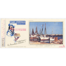 Buvard publicitaire. Les Salins d'Hyères - Le port. Flan Lyonnais Entremets. Série A N°5. 