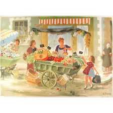 Tableau mural. Images de la vie. 104. La marchande des Quatre Saisons (Série n°21).