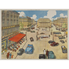Tableau de géographie. 49-la rue de la grande ville. 50-la cité ouvrière.