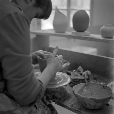 Lycée-pilote mixte de Montgeron. L'atelier de poterie.