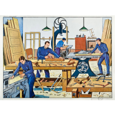 Tableau de vocabulaire : 17- L'atelier du menuiserie. 18- La forge.