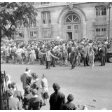 Rentrée scolaire : Rassemblement des élèves et des parents : Devant le lycée Montaigne
