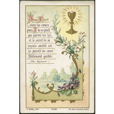 Image religieuse. Jésus Christ aime les coeurs purs.