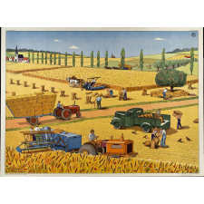 Tableau d'élocution. La moisson. La rivière en été.