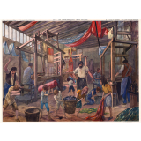Tableau mural. 59 : la prise de la Smala d'Abd-el-Kader. 60 : les ouvriers sous Louis-Philippe. 
