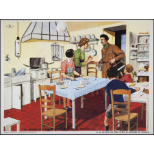 Tableaux d'élocution C E. 2ème. 15- Le retour du père après sa journée de travail. 16- Le travail de la maman le matin