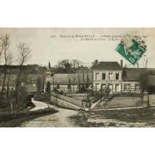 1950 - Environs de Rolleville - Notre-Dame-du-Bec - (S.-Inf.) - La Mairie et l'Ecole - L'Eglise.