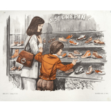 Tableaux de langage. Série IM 3 - n° 47a : la partie de boules. n° 48a : dans le magasin de chaussures. 