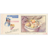 Buvard publicitaire. La Bouillabaisse. Flan Lyonnais Entremets. Série A N°21. 