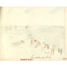 Cahier de dessin artisanal. 